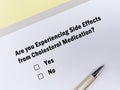 Questionnaire about side effects Royalty Free Stock Photo