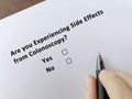 Questionnaire about side effects