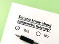 Questionnaire about therapy