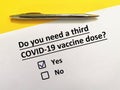 Questionnaire about vaccines Royalty Free Stock Photo