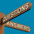 Questions Or Answers Directions On A Signpost Royalty Free Stock Photo