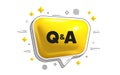 Questions and answers icon. Answer question sign. Chat speech bubble 3d icon. Vector Royalty Free Stock Photo