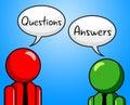 Questions Answers Indicates Questioning Asked And Assistance Royalty Free Stock Photo