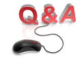 Questions and answers online concept