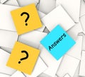 Questions Answers Post-It Notes Show