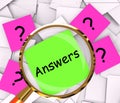 Questions Answers Post-It Papers Show Asking And Finding Out