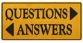 Questions & Answers Sign Business Communications Retro Office Royalty Free Stock Photo