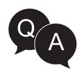Questions & answers speech bubbles flat icon