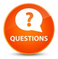 Questions (bubble icon) elegant orange round button