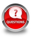 Questions (bubble icon) glossy red round button