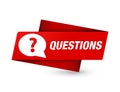 Questions (bubble icon) premium red tag sign