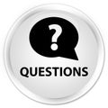 Questions (bubble icon) premium white round button