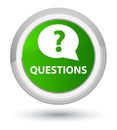 Questions (bubble icon) prime green round button
