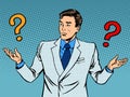 Questions businessman misunderstanding