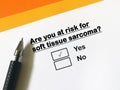 Questions about cancer risk Royalty Free Stock Photo