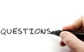 Questions on Dry Erase Board Royalty Free Stock Photo