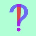 questions flat design icon isolated