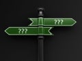 Questions pointers on signpost Royalty Free Stock Photo