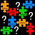 Questions puzzle Royalty Free Stock Photo