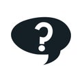 Questions sign support speech bubble Royalty Free Stock Photo