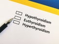 Questions about thyroid pathology Royalty Free Stock Photo