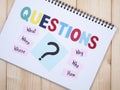 Questions, what, when, where, why, who, how 2 Royalty Free Stock Photo