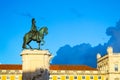 questrian statue of King JosÃÂ© in Lisbon (Portugal) Royalty Free Stock Photo