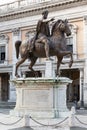 questrian statue of Marc Aurel at the Capitoline Hill, Rome, Italy, Europe Royalty Free Stock Photo