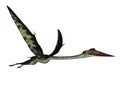 Quetzalcoatlus flying peacefully ahead - 3D render