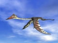 Quetzalcoatlus fyling peacefully - 3D render Royalty Free Stock Photo
