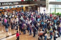 Queue at airport immigration Royalty Free Stock Photo