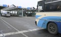 Queue of cars waiting at the Polish-Ukrainian border crossing