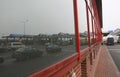 Queue of cars waiting at the Polish-Ukrainian border