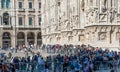 Queue for entry into the Duomo in Milan