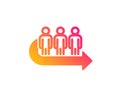 Queue icon. People waiting sign. Vector