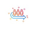 Queue line icon. People waiting sign. Vector