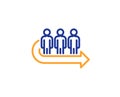 Queue line icon. People waiting sign. Vector