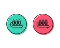 Queue line icon. People waiting sign. Vector