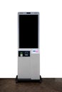 Queue management system machine with ticket dispenser isolated o