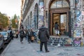 Queue outside Supreme store on Bowery in Manhattan, New York, USA