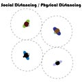 Queue social distancing people physical distancing virus corona
