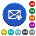 Queued mail beveled buttons