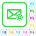 Queued mail vivid colored flat icons icons Royalty Free Stock Photo