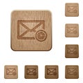 Queued mail wooden buttons