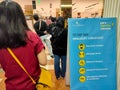 queues of people taking part in the mass vaccine program in Jakarta-Indonesia,