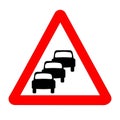 Queuing Traffic Sign Isolated