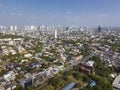 Quezon City skyline as seen from Libis . Distant districts of Cubao, North EDSA, etc Royalty Free Stock Photo