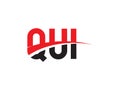 QUI Letter Initial Logo Design Vector Illustration