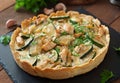 Quiche with chicken