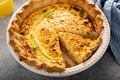 Quiche lorraine for breakfast Royalty Free Stock Photo